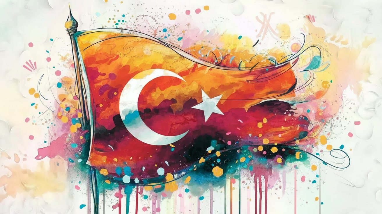 Happy Birthday song lyrics in Turkish with Turkish coffee pot