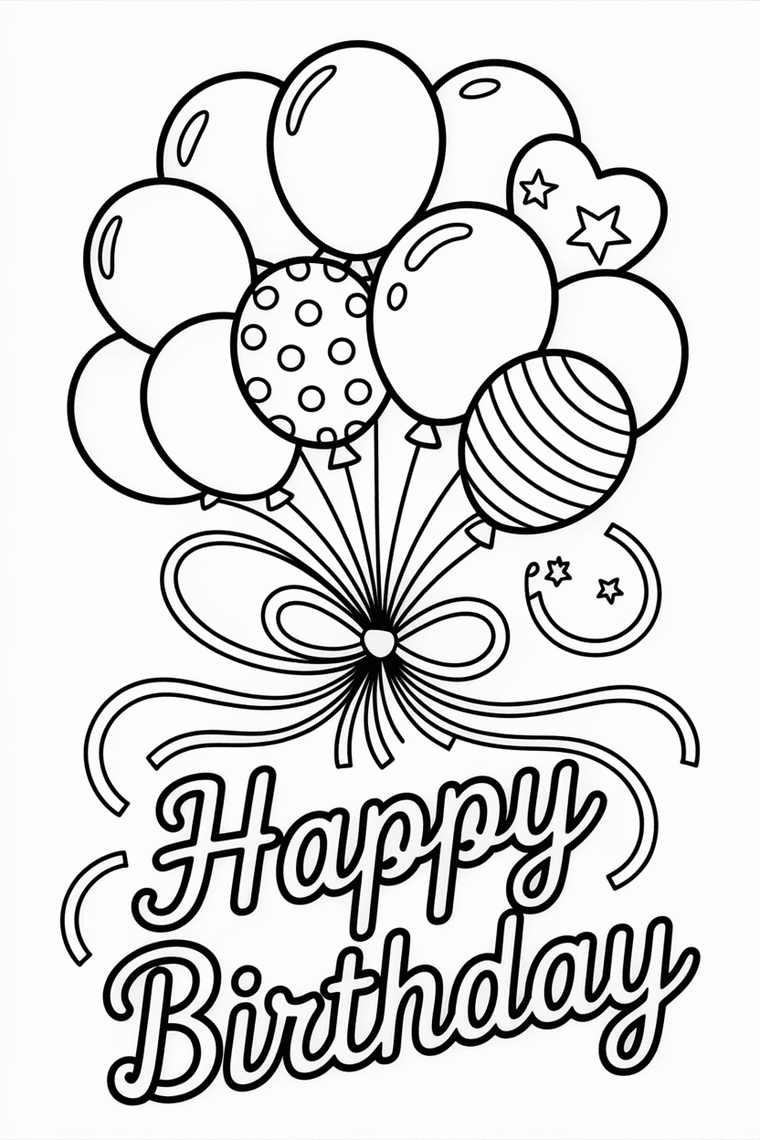 Coloring Page: balloons