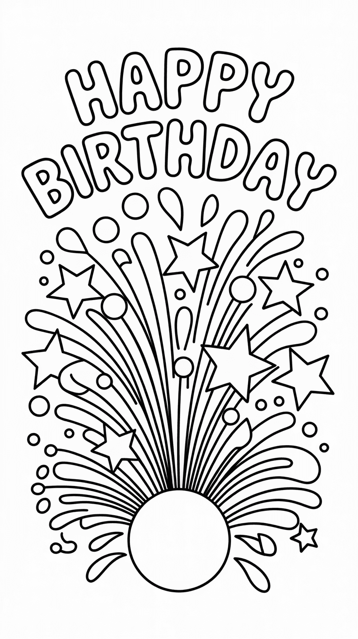 Coloring Page: confetti